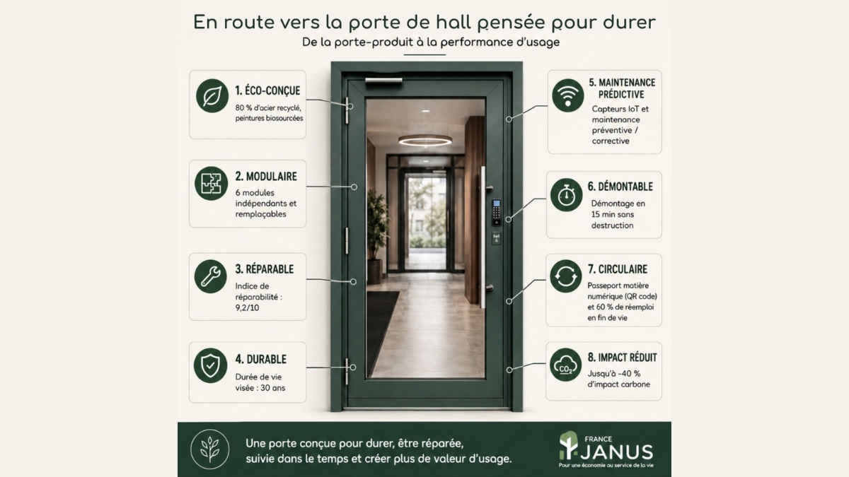 Projet de porte de hall circulaire de Janus France